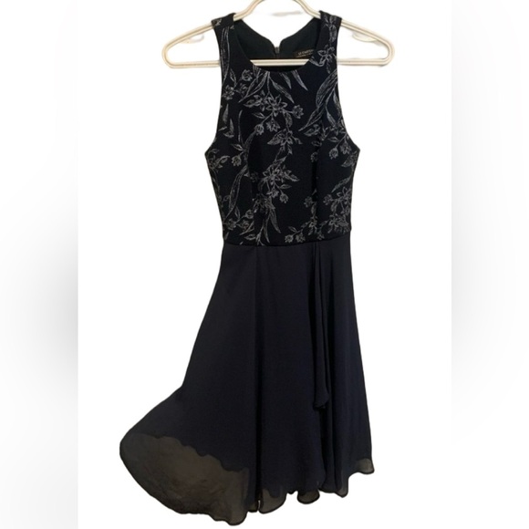 Le Château Girls’ Navy Fit & Flare Dress - Size XXS (Kids) - Picture 1 of 9